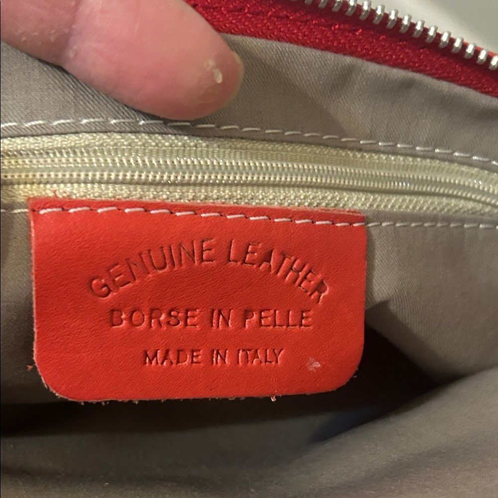 Borse in Pelle made in Italy genuine Elegant genuine soft leather red crossbody - Picture 8 of 15